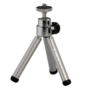 Cullmann Alpha 15 Mini Statyw z Głowicą Kulową - Srebrny 50033 | Kompaktowy statyw fotograficzny z nóżkami gumowymi | Tripody