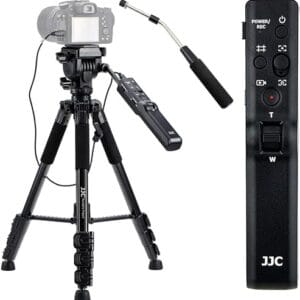 JJC VCT-VPR1 Statyw zdalnego sterowania do Sony FDR AX53 AX43 AX100 AX700 HDR CX440 CX455 CX675 CX900 ZV-1 A7 IV III II A7S A7R A6600 A65000 A6400 A6300 A6100 A6000 RX10 IV - Pilot zdalnego sterowania - Tripody