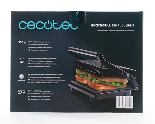 Cecotec Grill elektryczny Rock'nGrill 1500 Rapid. 750 W, okładzina z k - obrazek 6