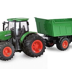 Amewi 22635 Traktor RC z przyczepą składaną, światło i dźwięk, 1:24 RT