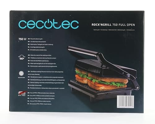 Cecotec Grill elektryczny Rock'nGrill 1500 Rapid. 750 W, okładzina z k - obrazek 7