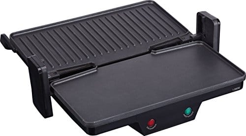 Jata GR266 - Elektryczny grill stołowy 3 w 1 - Kratka 27x14 cm - Kippbare obere Grillfläche - Auffangschale für Fette - Sicherheitsnorm A12 - 1.000 W - obrazek 5