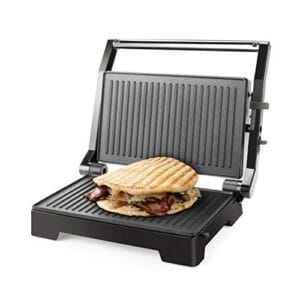 Taurus Crispy - Elektryczny grill 2w1, 1000W, 180° otwarcie, bez PTFE i PFOA