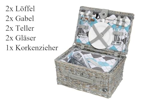 Cilio Stresa kosz piknikowy dla dzieci, pusty, dla 4, 2 osób, luksusow - obrazek 3