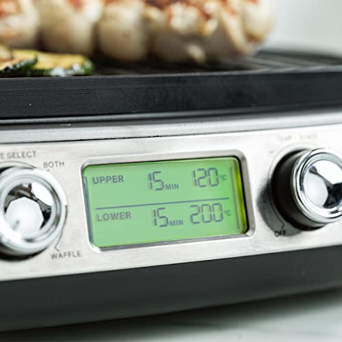 GreenPan Elite 6-w-1 Wielofunkcyjny grill i płyta kontaktowa - bez PFAS, ceramiczna powłoka, regulowany poziom złocenia - obrazek 4