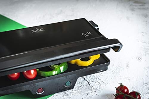 Jata GR266 - Elektryczny grill stołowy 3 w 1 - Kratka 27x14 cm - Kippbare obere Grillfläche - Auffangschale für Fette - Sicherheitsnorm A12 - 1.000 W - obrazek 2