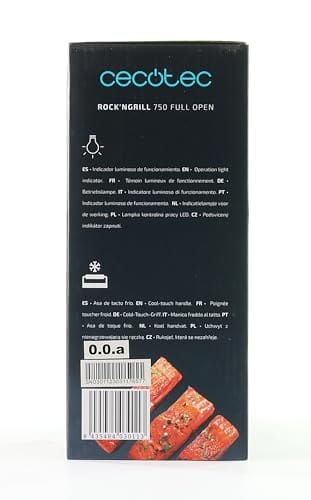 Cecotec Grill elektryczny Rock'nGrill 1500 Rapid. 750 W, okładzina z k - obrazek 4