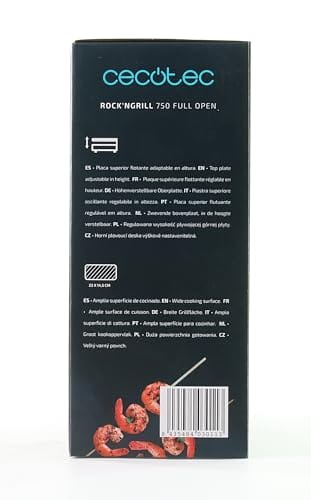 Cecotec Grill elektryczny Rock'nGrill 1500 Rapid. 750 W, okładzina z k - obrazek 5