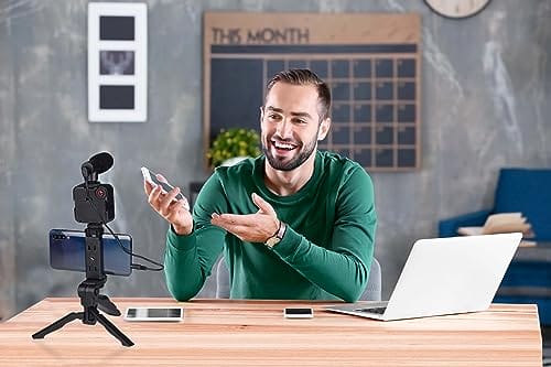 Grundig Statyw do telefonu z lampą - statyw z mikrofonem - diody LED z - obrazek 5