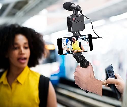 Grundig Statyw do telefonu z lampą - statyw z mikrofonem - diody LED z - obrazek 6