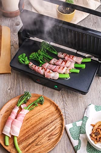 Jata GR266 - Elektryczny grill stołowy 3 w 1 - Kratka 27x14 cm - Kippbare obere Grillfläche - Auffangschale für Fette - Sicherheitsnorm A12 - 1.000 W - obrazek 4