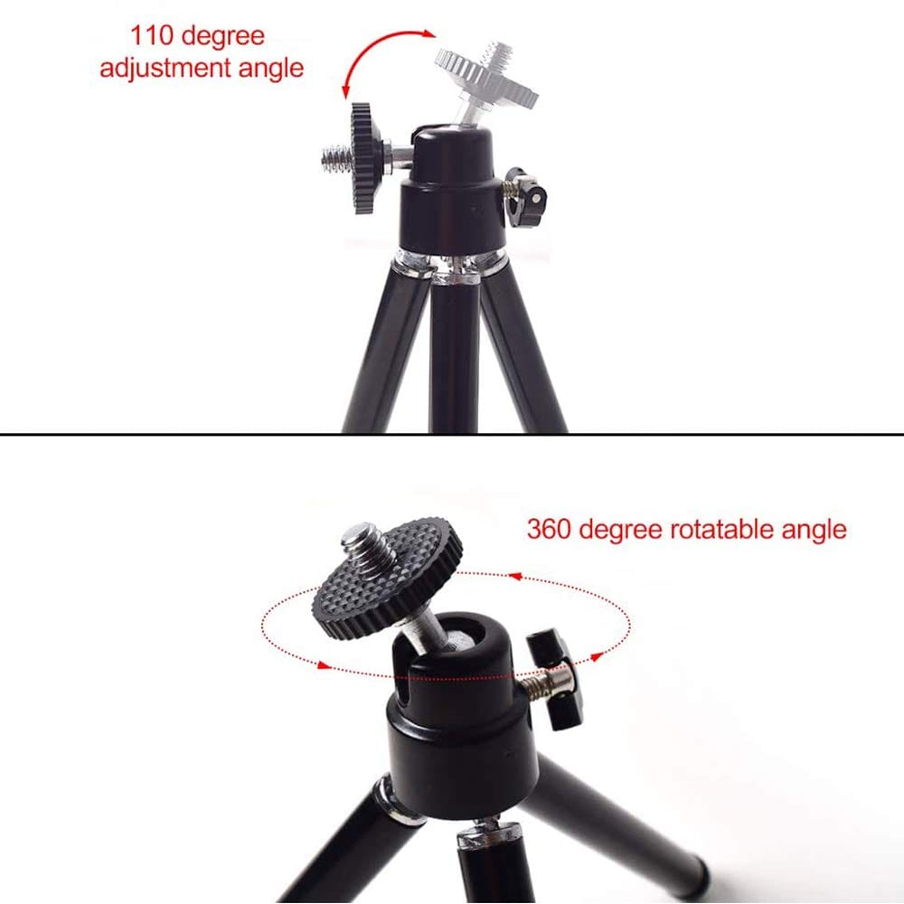 Przenośny mini statyw z głowicą kulową - kompaktowy stojak do mini projektora, aparatów DSLR i innych urządzeń interfejsowych 1/4 cala - obrazek 4