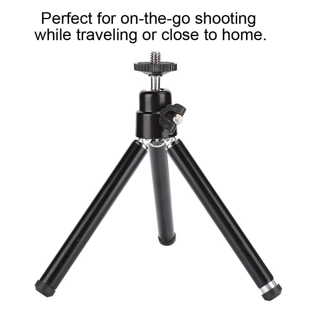 Cigemay Statyw Mini Składany - Przenośny i Elastyczny Statyw do Aparatu, Idealny dla Podróży i Nagrywania Filmów - Antypoślizgowa Podstawa, Regulowana Wysokość, Metalowy Materiał - Tripody - obrazek 6