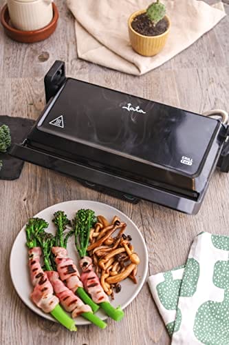 Jata GR266 - Elektryczny grill stołowy 3 w 1 - Kratka 27x14 cm - Kippbare obere Grillfläche - Auffangschale für Fette - Sicherheitsnorm A12 - 1.000 W - obrazek 3