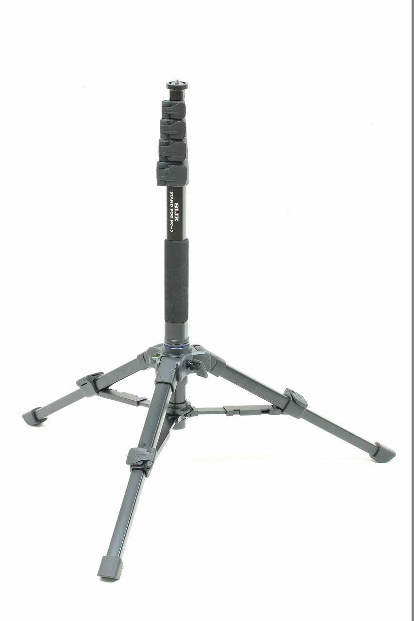 STAND POD PC-5 - Monopod z mini statywem | Idealny dla kamer Ricoh Theta | Wysokość 1700 mm | Regulacja kąta nóg | Tripody - obrazek 4