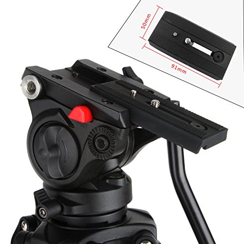 VILTROX VX-18M 188cm - Profesjonalny statyw kamera wideo z głowicą płynną - Tripody - obrazek 2