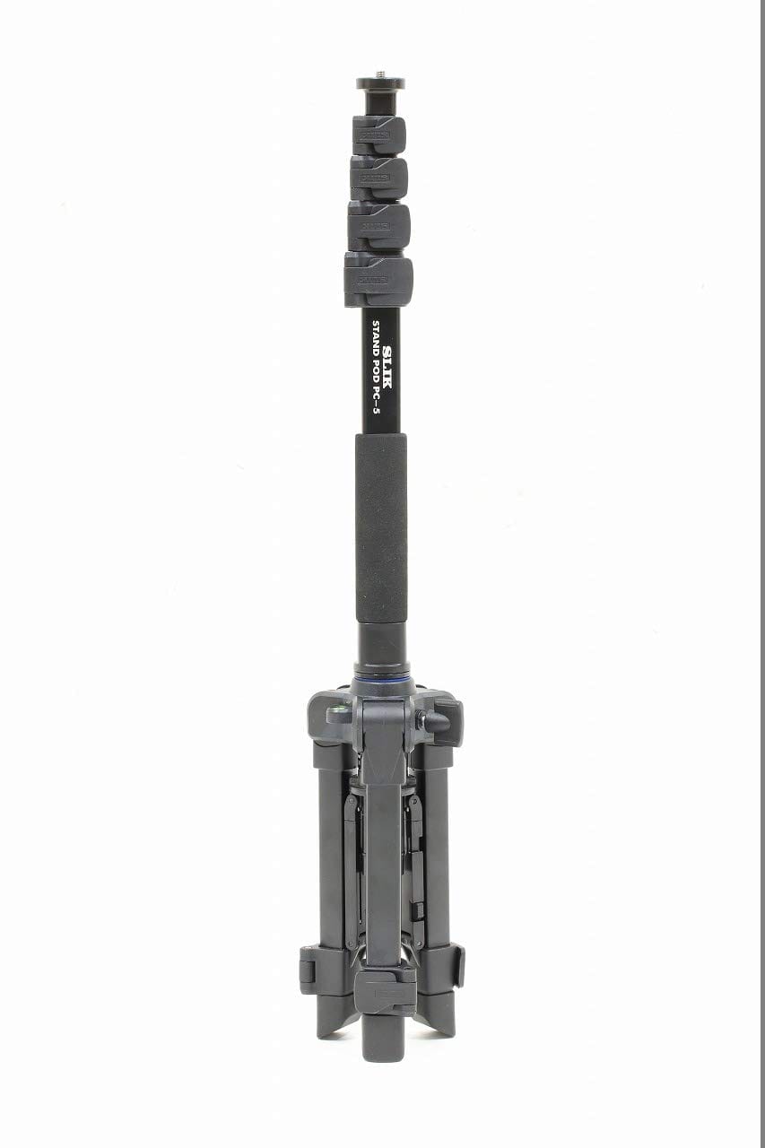 STAND POD PC-5 - Monopod z mini statywem | Idealny dla kamer Ricoh Theta | Wysokość 1700 mm | Regulacja kąta nóg | Tripody - obrazek 6