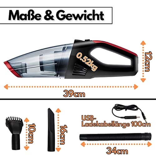 Akumulatorowy odkurzacz ręczny | filtr HEPA | moc ssania 6200 Pa | - obrazek 8