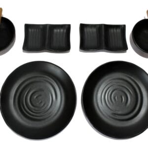 TomYang Grill i gorący garnek - zastawa stołowa dla 2 osób talerz obiadowy/grill ze szczypcami