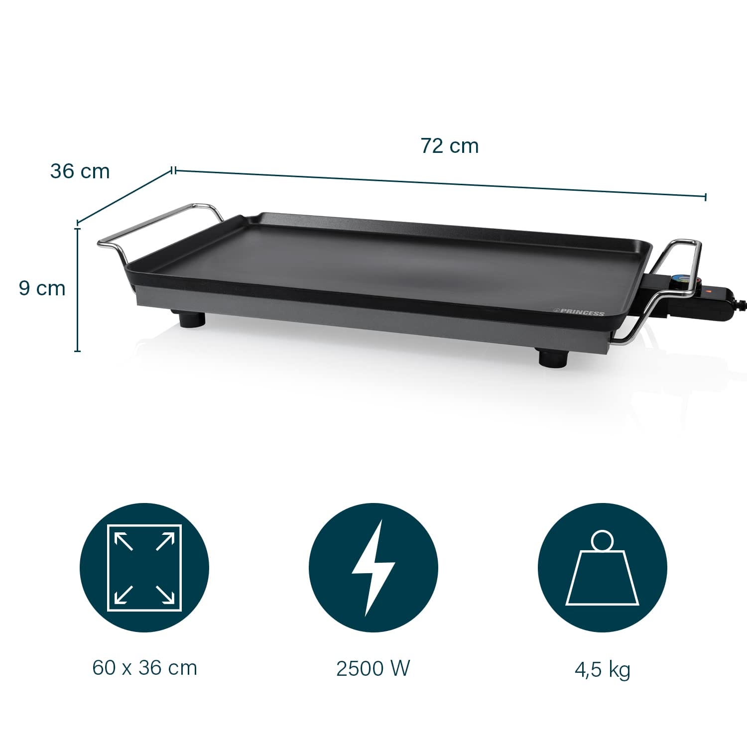 Princess Table Chef Xxl - Płyta Grillowa Teppanyaki O Grubości 4 Mm, 6 - obrazek 5