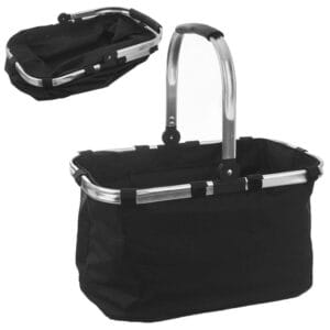 orion group Kosz na zakupy kosz piknikowy grzyby składany czarny z