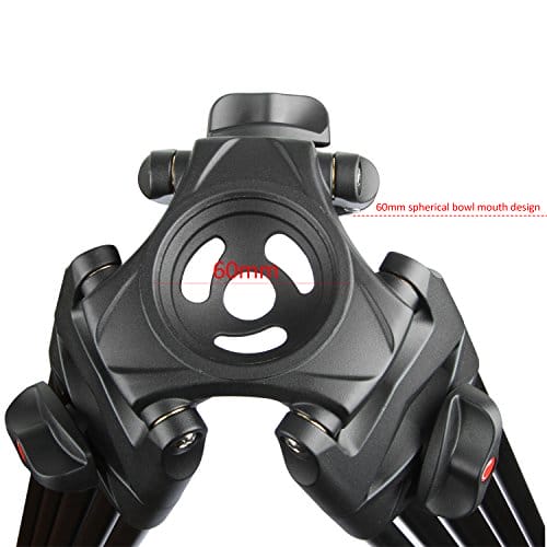 VILTROX VX-18M 188cm - Profesjonalny statyw kamera wideo z głowicą płynną - Tripody - obrazek 5