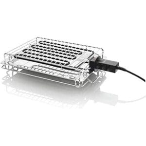 Haeger GR-240.013A - Elektryczny grill o mocy 2400W, z antykaloryczną rączką i stalową tacką na spadający tłuszcz. Łatwy w czyszczeniu, stabilna baza. Dostępny w kategorii grilli elektrycznych