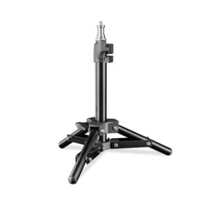Walimex Pro Statyw do lampy 40 cm - Kompaktowy, lekki mini statyw świetlny, wysokość maks. 42 cm, nośność 25 kg, aluminium, waga 335 g, do studia fotograficznego na zewnątrz