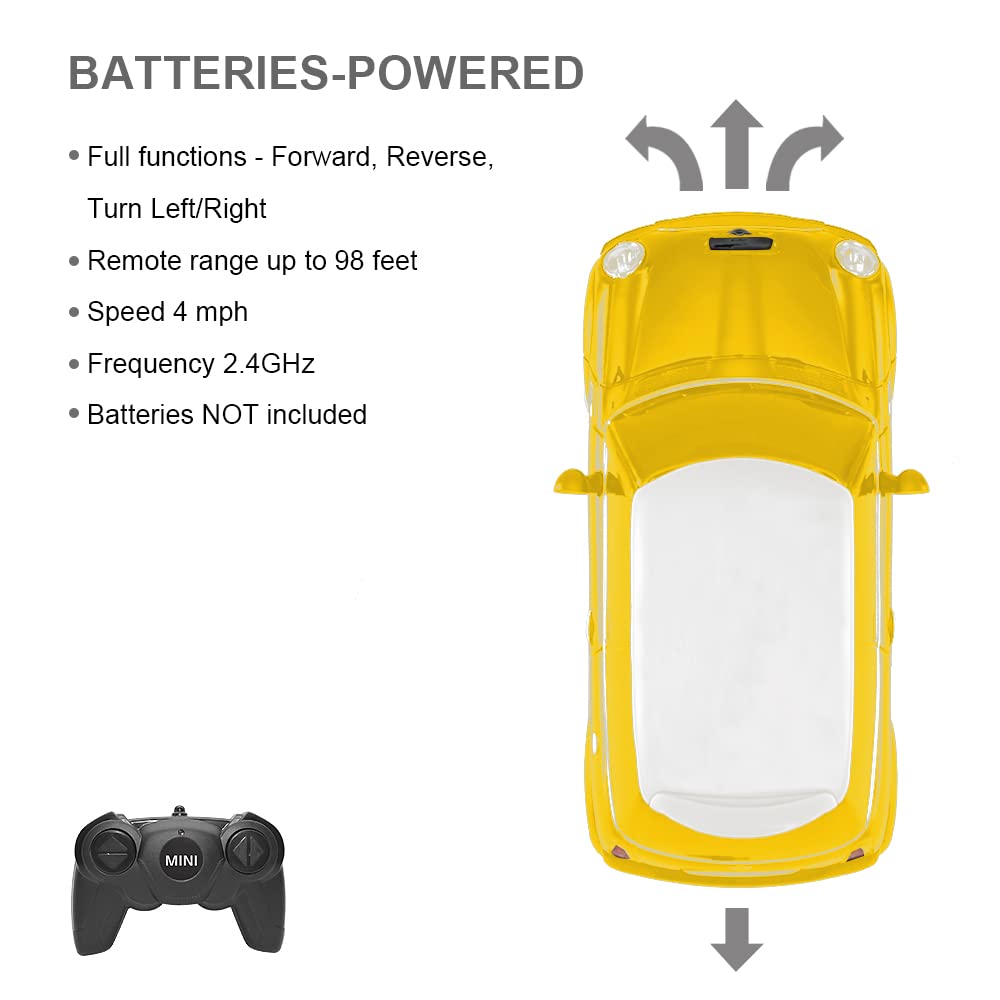 RASTAR Mini Cooper S Żółty 1:24 RC Samochód zabawkowy zdalnie sterowany - obrazek 4