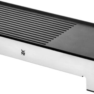 WMF CE Grill Stołowy dla Dwojga Stal Nierdzewna Srebrny 43 x 195 x 43 cm - Elektryczny Grill Tischgrill WMF KÜCHENminis® dla 2 osób, bez tłuszczu, z Gemüse-Pfännchen