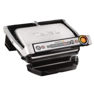 Tefal Optigrill + Opiekacz, Srebrny/Czarny, 30 x 20 cm