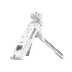JJC Biały odłączany uchwyt Bluetooth do aparatów Sony – vlog transmisja na żywo selfie – mini statyw – zakres panoramowania 360° – idealny do ZV-1 II ZV-E1 ZV-1F ZV-E10 A6100