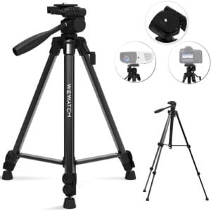 WEWATCH PS202 - Uniwersalny statyw do projektora i kamery, 133 cm, aluminiowy, 360° panorama, 1/4" śruby