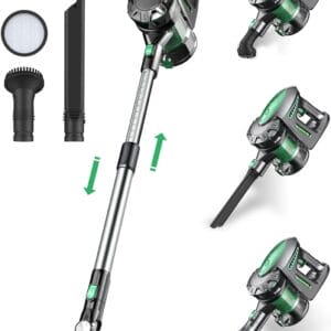 Vactidy Odkurzacz Akumulatorowy, Zielony, 120V