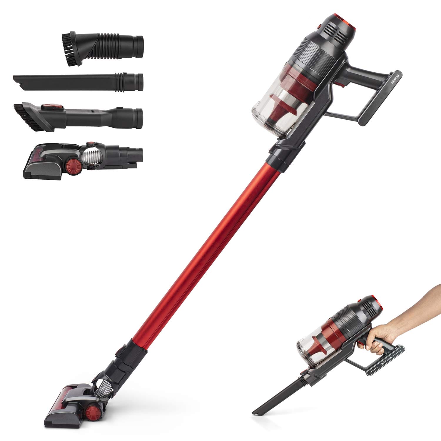 H.Koenig Pionowy bezprzewodowy odkurzacz FullPower UPX18 2 w 1 kompaktowy - obrazek 8