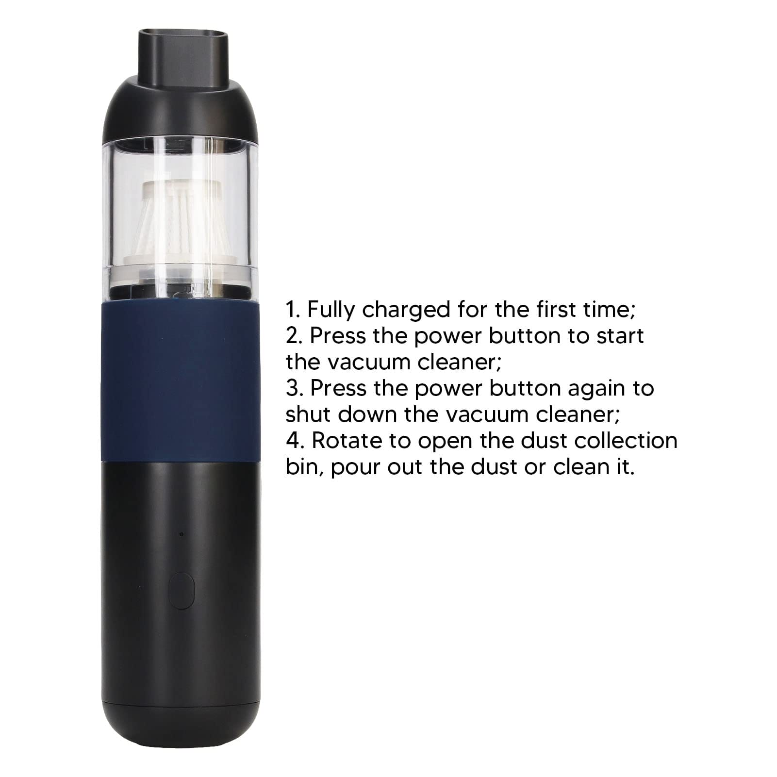 Ręczny Odkurzacz Bezprzewodowy Schludny Akumulator Mini 20K Pa Silne - obrazek 8