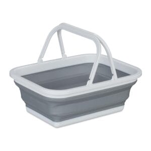 Relaxdays Składany kosz z uchwytami 85 l przenośny kosz piknikowy wys. x