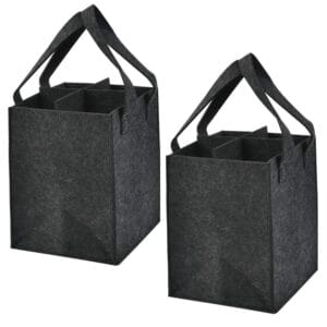 TIMESETL Filcowa torba na butelkę na 4 butelki filcowy uchwyt na butelkę