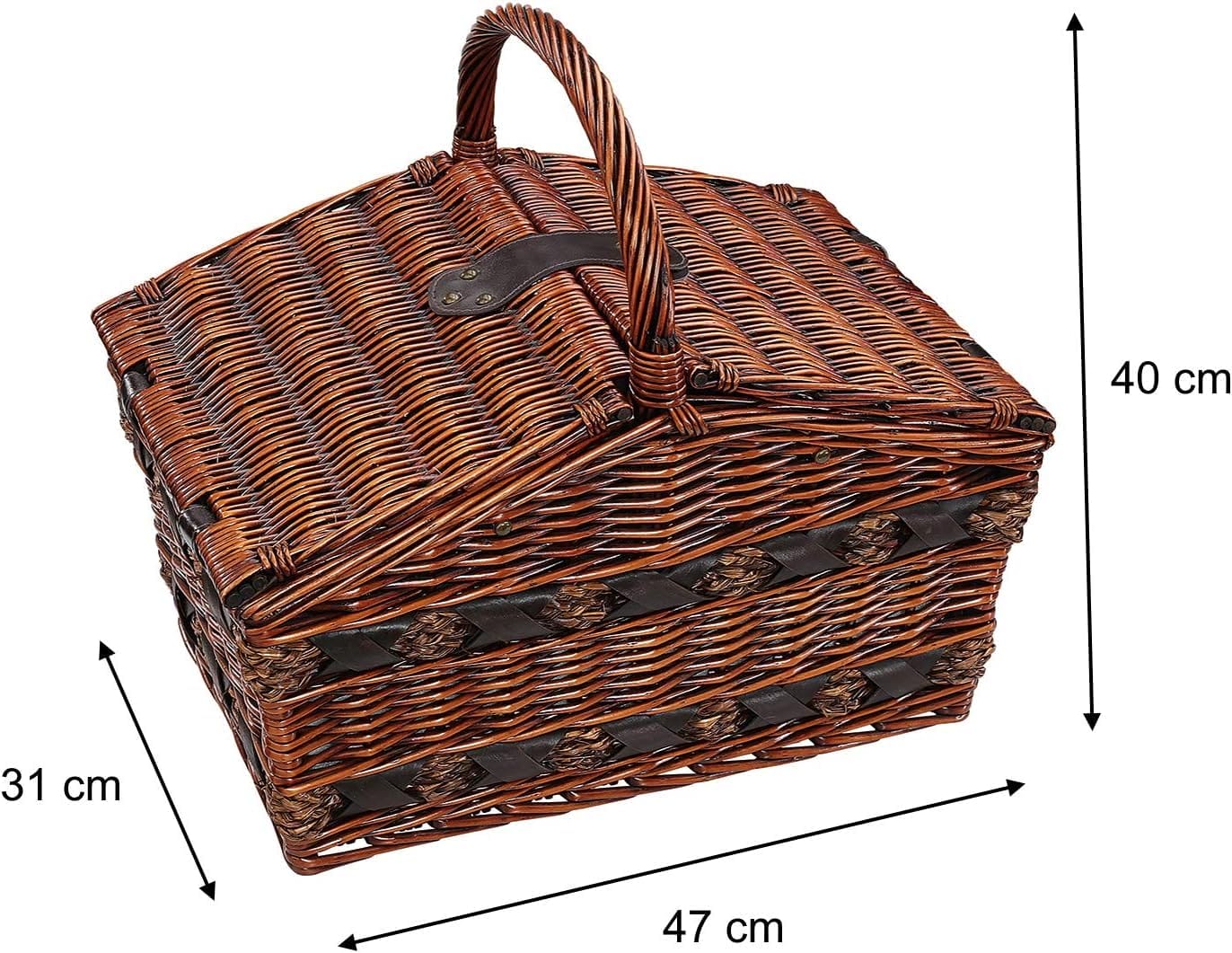 Cilio Como 155105 kosz piknikowy brązowy dla 4 osób - obrazek 2