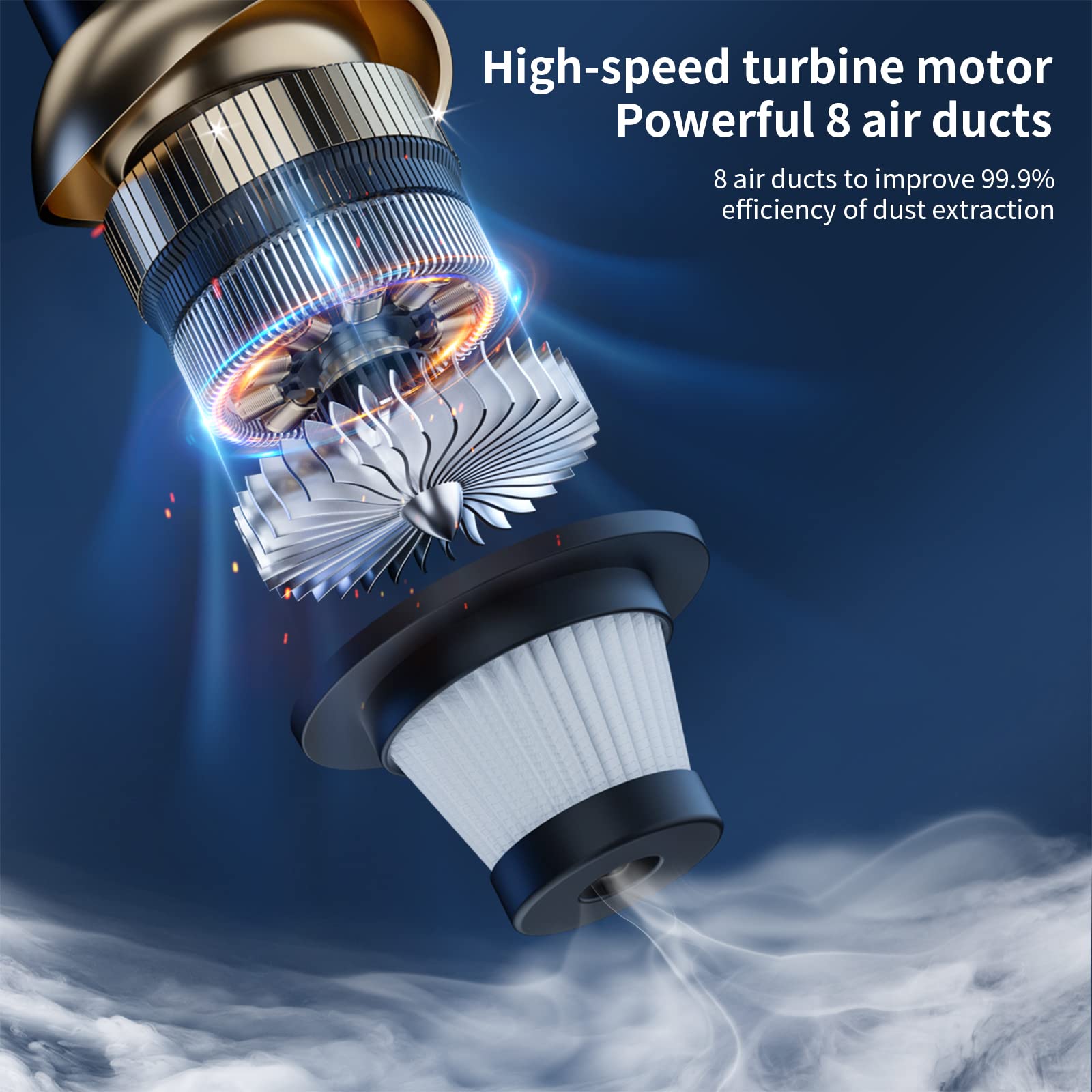 Bezprzewodowy odkurzacz ręczny UPOHYEE - obrazek 7