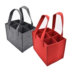 2 sztuki torba na butelki z uchwytem na wino, piwo, torba filcowa z wy