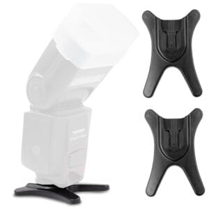 ECENCE 2x Statyw lampy błyskowej z wbudowaną 1/4 cala Uniwersalny do standardowej gorącej stopki ISO dla Nikon Canon Olympus Panasonic Pentax Sigma Metz Nissin Yongnuo - Tripody