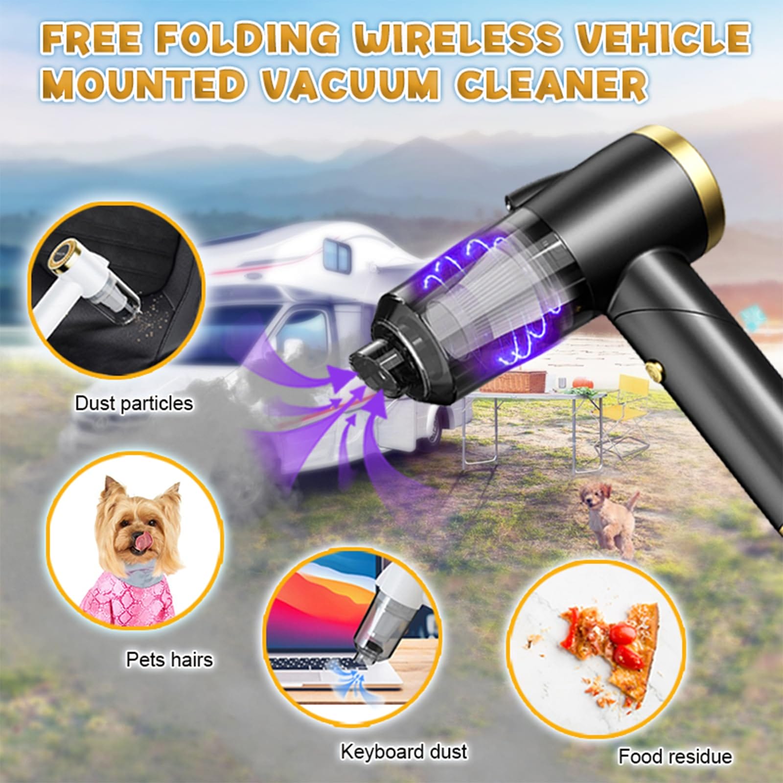 Ręczny odkurzacz odkurzacz samochodowy potężny bezprzewodowy odkurzacz - obrazek 7