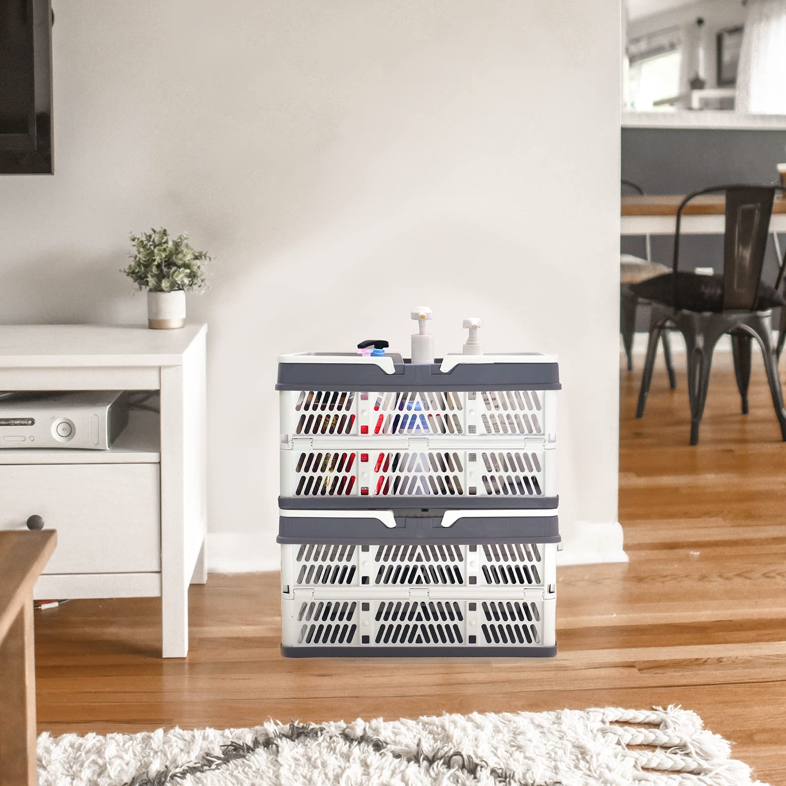 zhaocaidamai Małe składane pudełko z uchwytami pudełko transportowe z - obrazek 3