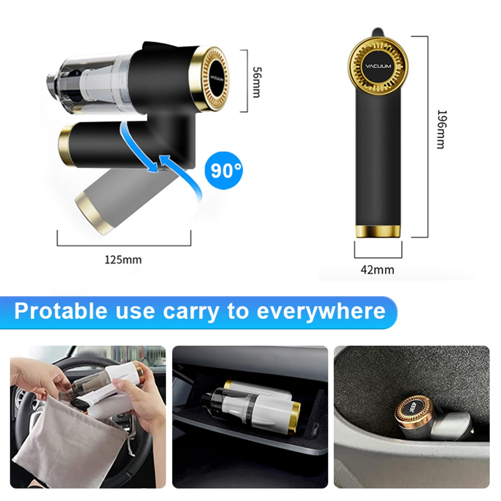 Ręczny odkurzacz odkurzacz samochodowy potężny bezprzewodowy odkurzacz - obrazek 5