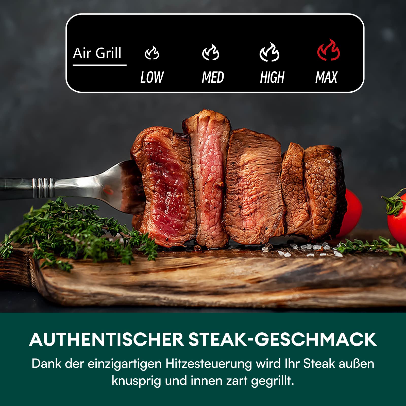 CHEFREE Air Fryer 6L - Ekran dotykowy LED, frytkownica bez oleju z 8 funkcjami, oszczędność energii, czarna AFG01 - obrazek 8