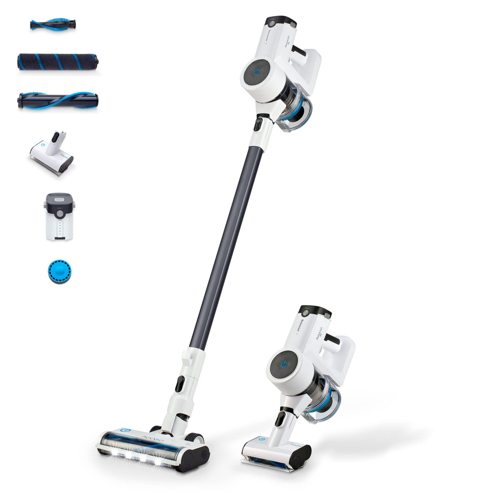 hoogo Odkurzacz akumulatorowy S4 2 w 1 bezworkowy bezprzewodowy czas pracy