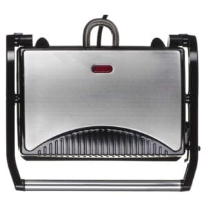 Esperanza EKG006 Kontakt Grill Taleggio - Elektryczny grill z ceramiczną powłoką, automatyczną regulacją temperatury i mocą 750 W. Idealny do grillowania burgerów i łatwy w czyszczeniu