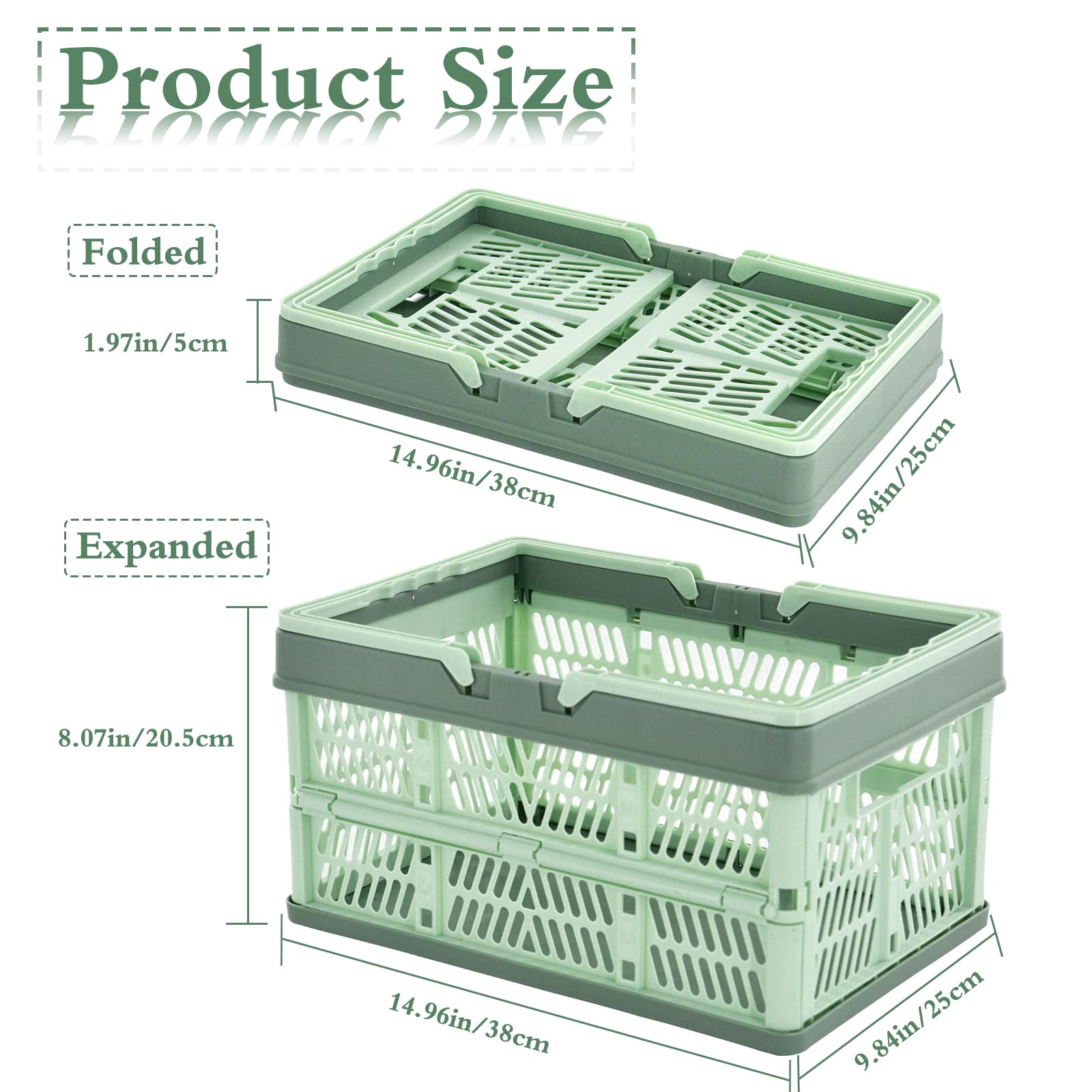 zhaocaidamai Małe składane pudełko z uchwytami pudełko transportowe z - obrazek 6