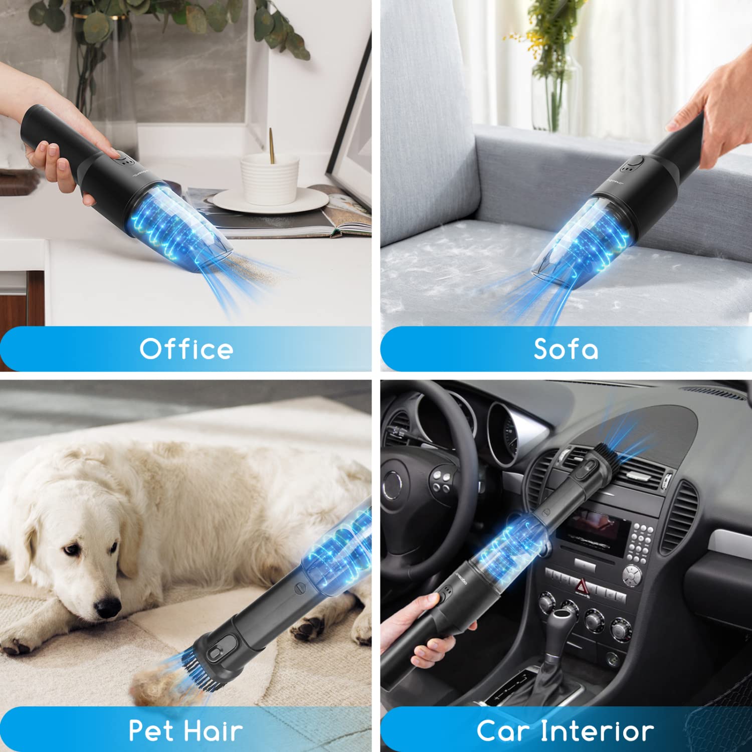 Aigostar Bezprzewodowy odkurzacz ręczny 50W ładowarka USB-C lekki 500g. - obrazek 3